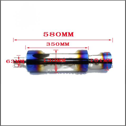 Universal Stainless Steel Exhaust Muffler - 63mm