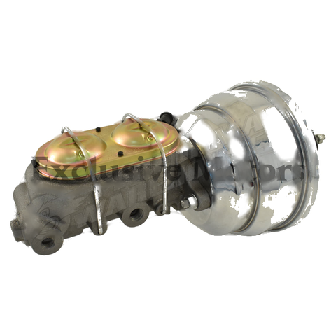 GM 1" Bore Master Cylinder & 8" Chrome Dual Brake Booster (1964-1972)