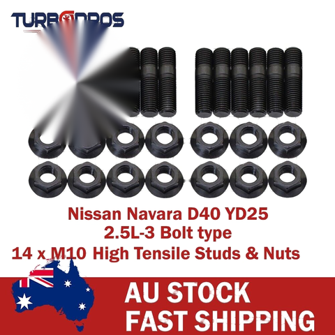 Nissan Navara D40 YD25 2.5L High Tensile Exhaust Manifold&Turbo Stud Kit