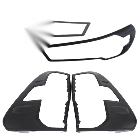 Toyota Hilux (2021-2023) Matte Black Headlight & Taillight Covers
