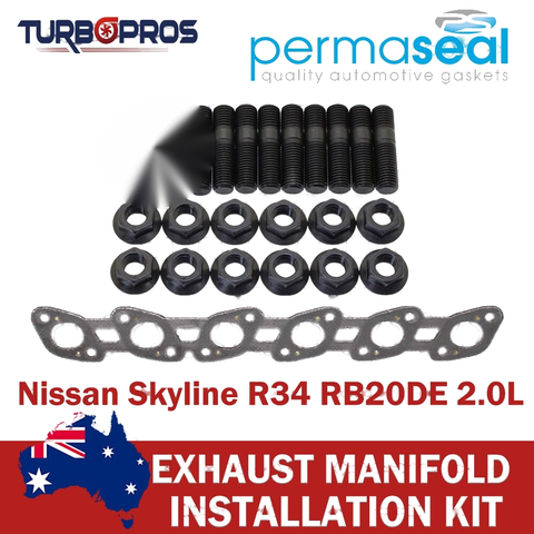 Nissan Skyline R34 2.0L Permaseal Exhaust Manifold Stud&Gasket Kit