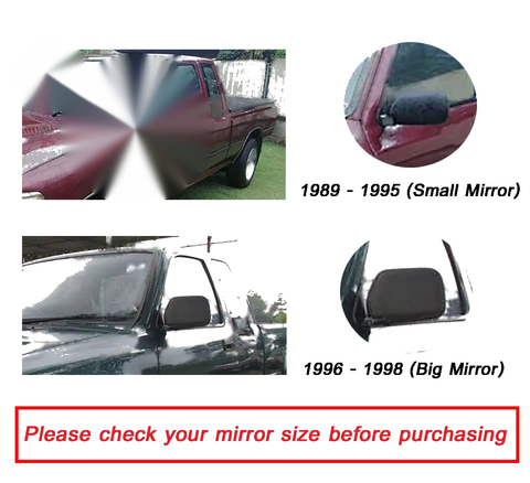 Toyota Hilux MK3 LN85 LH Manual Side View Mirror Chrome (1996-1997)