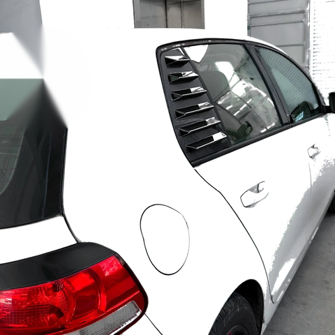 VW Golf 6 MK6 (2008-2012) Gloss Black Rear Window Louvers