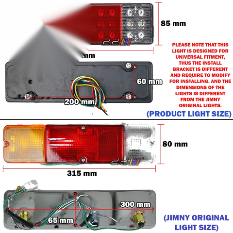 Suzuki Jimny Sierra SJ410 SJ413 Samurai 12V LED Tail Light (1981-1998)