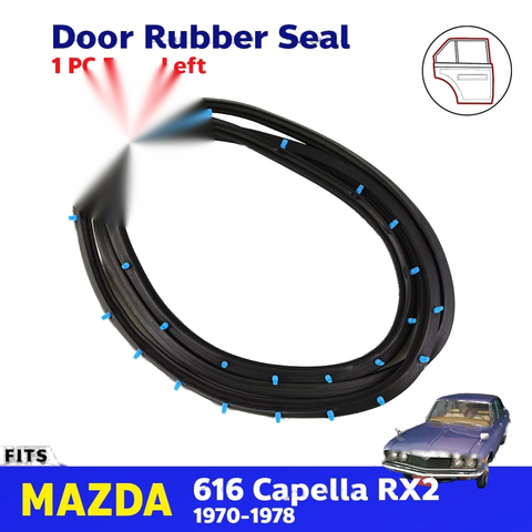 Door Rubber Seal Weatherstrip Rear LH Fits Mazda 616 618 Capella RX2 1970-78 D09