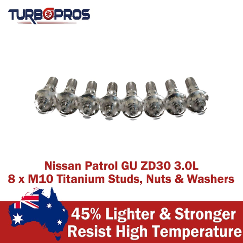 Nissan Patrol GU ZD30 3.0L Titanium Exhaust Manifold Stud Kit
