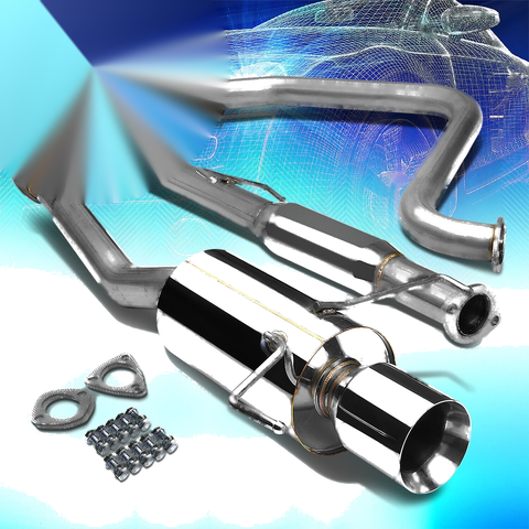 97-01 PRELUDE H22A4 BB6 4"ROLLED TIP STAINLESS STEEL EXHAUST CATBACK SYSTEM