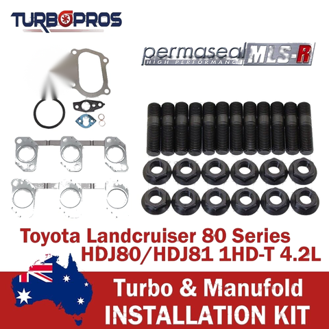 Toyota LC 80S 4.2L Permaseal MLS-R Turbo&Exhaust Manifold Stud&Gasket Kit