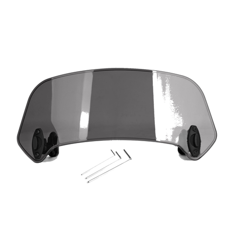 Universal Motorcycle Clip On Wind Deflector Screen Windshield Windscreen Gray Generic