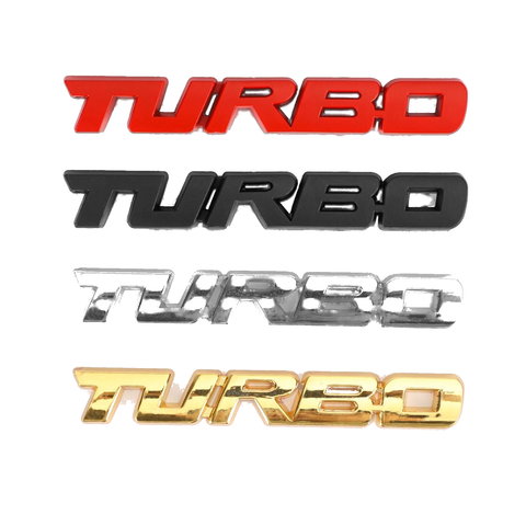 Car Trunk Bumper Silver Turbo Emblem Badge
