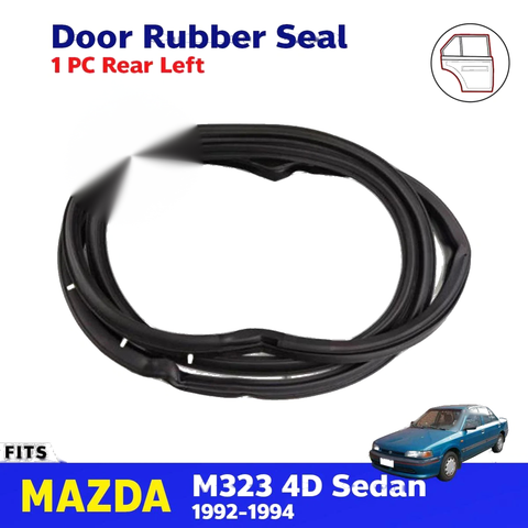 Door Rubber Weatherstrip Rear Left Fits Mazda 323 4D Sedan BG Serie 1992-94