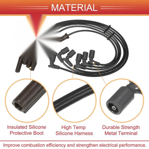 Chevrolet Equinox 6 x Spark Plug Wire Ignition Coil Cable