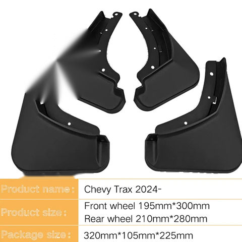 Chevrolet Trax 4X Front Rear Mudguard Splash Fender Guards Mud Flaps (2024–2024)