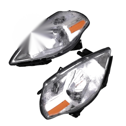 Nissan Versa 2 x Chrome Halogen Headlight (2007–2012)