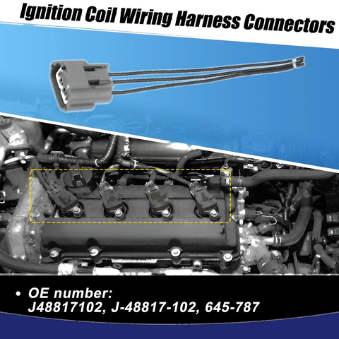 Nissan Sentra (2000-2006) - 4x Ignition Coil Connectors Wire Harness