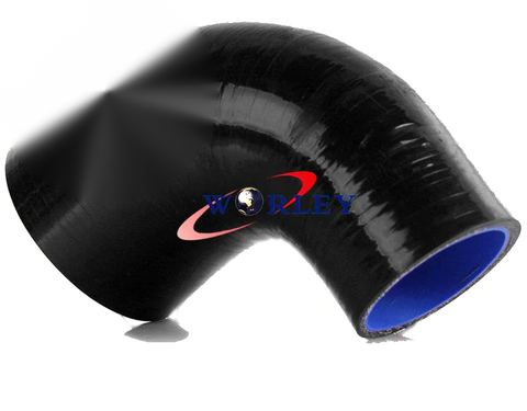 Car BLACK Silicone 90° Elbow Reducer 76mm-102mm 3" to 4" Intercooler Hose