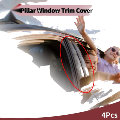 Nissan Frontier 2005-2020 Silver Tone Door Pillar Window Trim