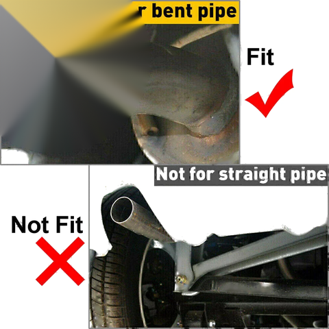 Universal Car Accessories Dual Steel Rear Exhaust Pipe Tail Muffler Tip