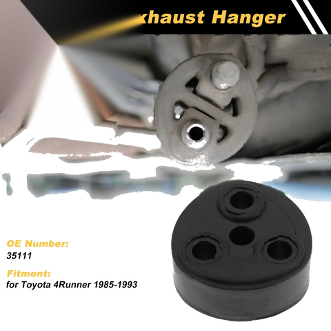 Toyota 4Runner Muffler Exhaust Hanger Black 1 Pc (1985–1993)