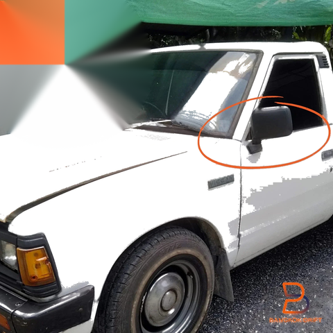Nissan 720 Ute Black Side View Door Wing Mirrors (1980-1986)