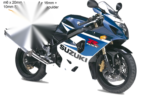 Suzuki GSX-R1000 Trasero carenado Seat Bolts / 4x / (2003–2004)