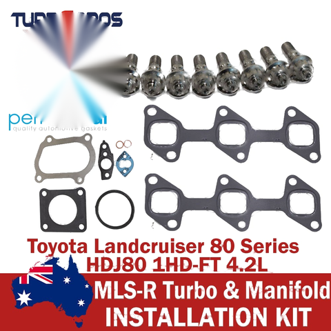 Toyota 80 Series 1HD-FT 4.2L Permaseal Turbo&Manifold Titanium Stud&Gasket