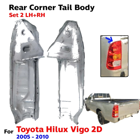 For Toyota Hilux Vigo SR5 2D Pickup 2004-10 Rear Gate Tail Body Corner 2 PCS
