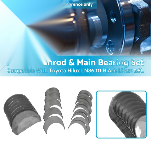 Toyota Hilux LN86, HiAce LH125 2.8L Conrod & Main Bearing Set (1984-1997)