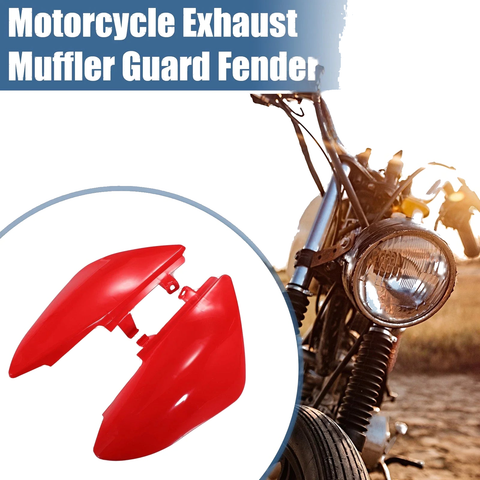 Honda CRF50 XR50 1 Set Twin Exhaust Muffler Guard Fender
