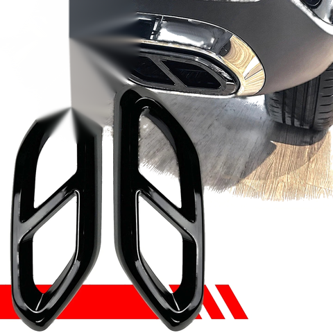 Benz GLC300 X254 AMG Glossy Black Exhaust Tail Mufflers Cover Trim
