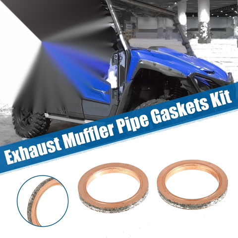 Yamaha Rhino YXR660F 4X4 2 x Exhaust Muffler Pipe Gaskets (2004–2007)