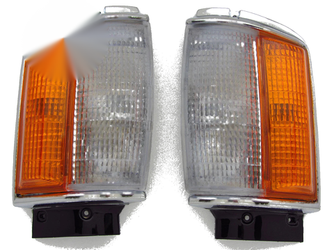 1983-1988 Toyota Hilux 2WD LN50 Chrome Corner Indicator Lights (2 x)