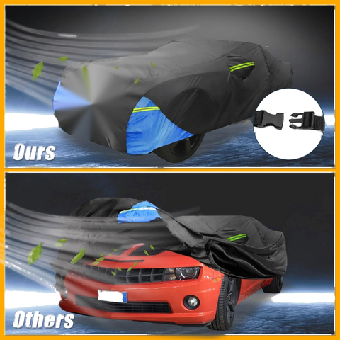 Chevrolet Camaro Oxford Cloth Car Cover 210D Waterproof Door Zipper