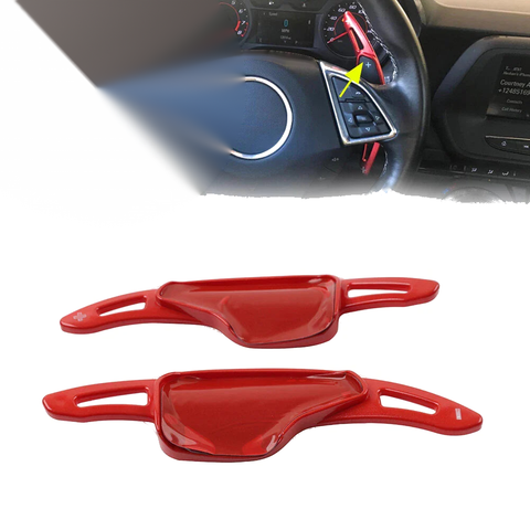 Chevrolet Camaro Corvette Red Steering Wheel Paddle Shifter Extensions