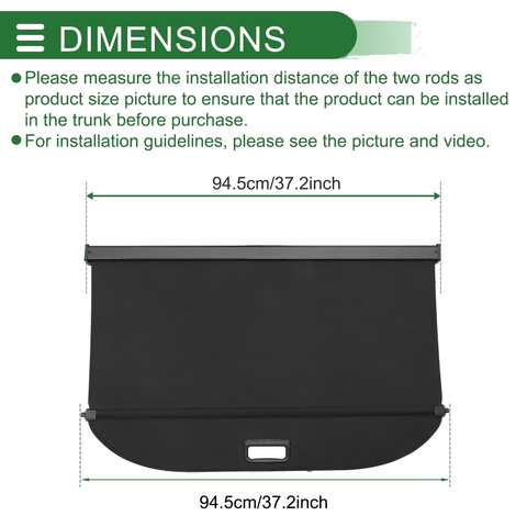 CHEVROLET Trax Car Trunk Retractable Cargo Cover Gloss Black (2024-2025)