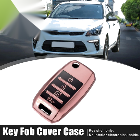 Kia Optima, Soul (2013-2018, 2015-2018) Pink TPU Key Fob Cover Case