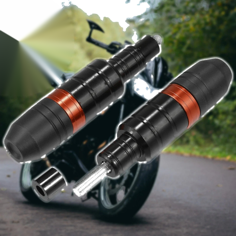 Honda Motorcycle Frame Slider 2 x Orange Exhaust Anti Crash Fall Protector