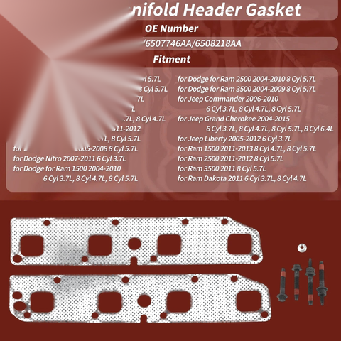 Ram 1500 2500 3500 Jeep Liberty Exhaust Gasket (2002-2012)