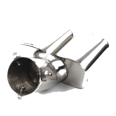 Car - Chrome Throat Tailpipe Dual Exhaust Pipe Tail Muffler Tip