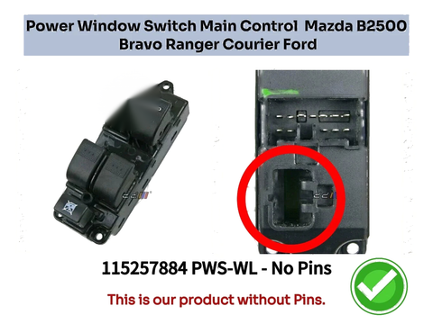 Mazda B2500, Bravo, Ranger, Courier Power Window Switch (1998-2006)