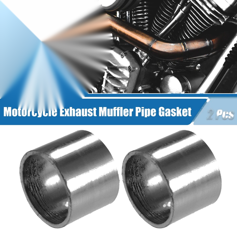 2 x Motorcycle Exhaust Muffler Pipe Gasket 35mm ID Seal Silencer Connector