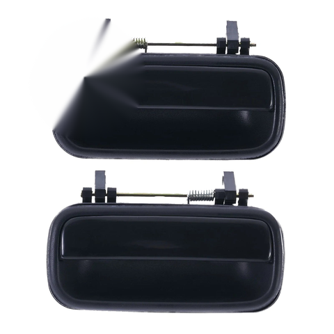 Toyota Hilux 2 x Rear Door Handle Outer Gloss Black Lever (1988-1997)