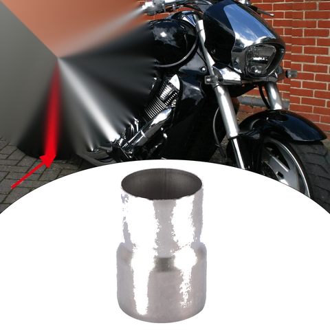 Make Model 51-60mm / Exhaust Pipe Adapter Reducer Muffler Titanium Tone