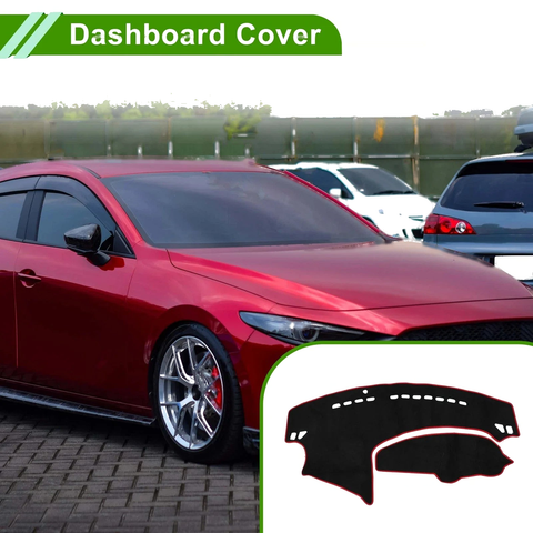 Mazda Axela 2009-2013 Sun Protector Black Red Dash Cover Mat
