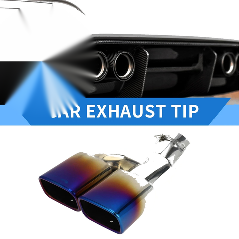 Toyota Noah / Voxy 1 Pc Square Curved Dual Exhaust Tip 2.4" Inlet (2007-2022)