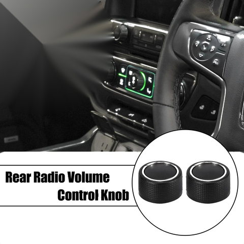Chevrolet GMC GM Black Pair Rear Radio Volume Control Knob