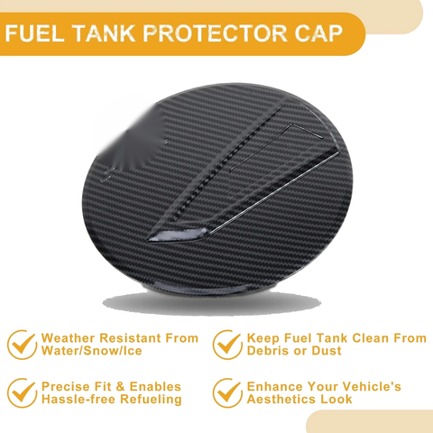 Chevy Blazer 2020-2025 Gas Tank Flap Carbon Fiber Black Fuel Tank Door Cap
