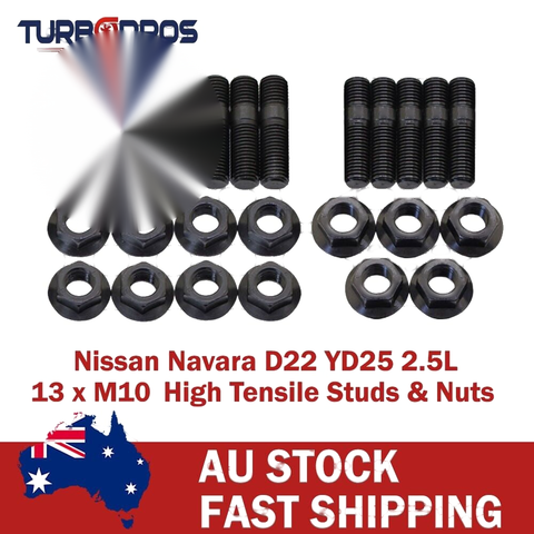 Nissan Navara D22 YD25 2.5L High Tensile Exhaust Manifold&Turbo Stud Kit