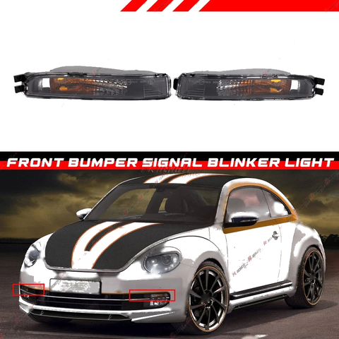 Beetle Pair Front Bumper Turn Signal Light Lens (2012–2019)