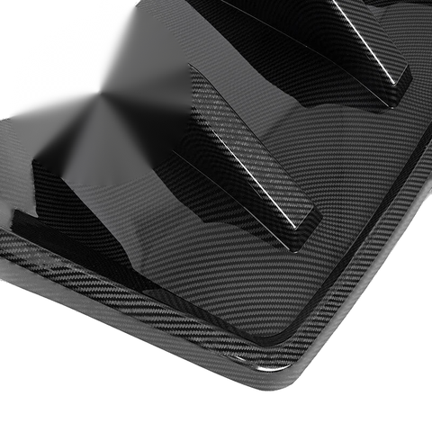 Corvette C7 Z06 (2014-2019) Carbon Black 2 x Big Fin Rear Bumper Diffuser Lip Kit